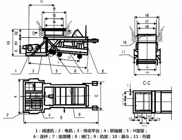 K型往復(fù)式給煤機(jī)(給料機(jī))產(chǎn)品外形圖 K型往復(fù)式給煤機(jī)(給料機(jī))產(chǎn)品外形圖